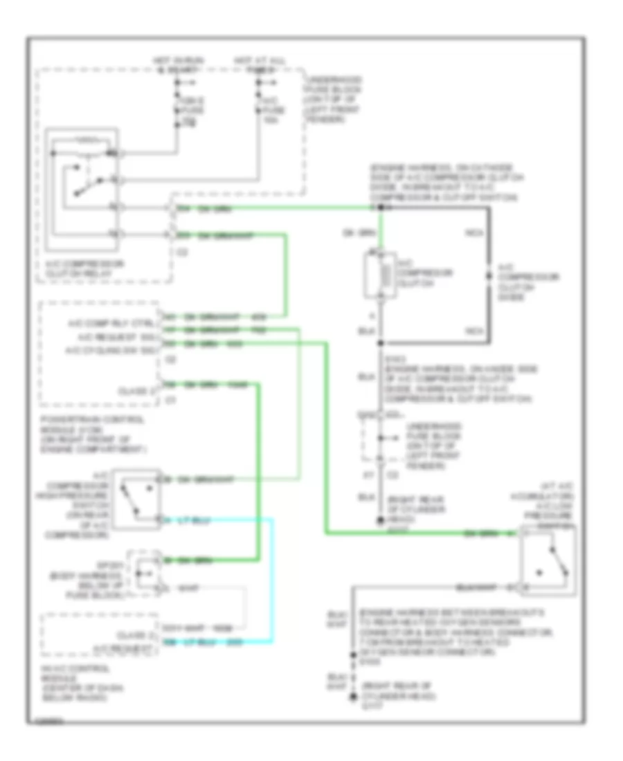 Compressor Wiring Diagram for GMC Envoy 2000