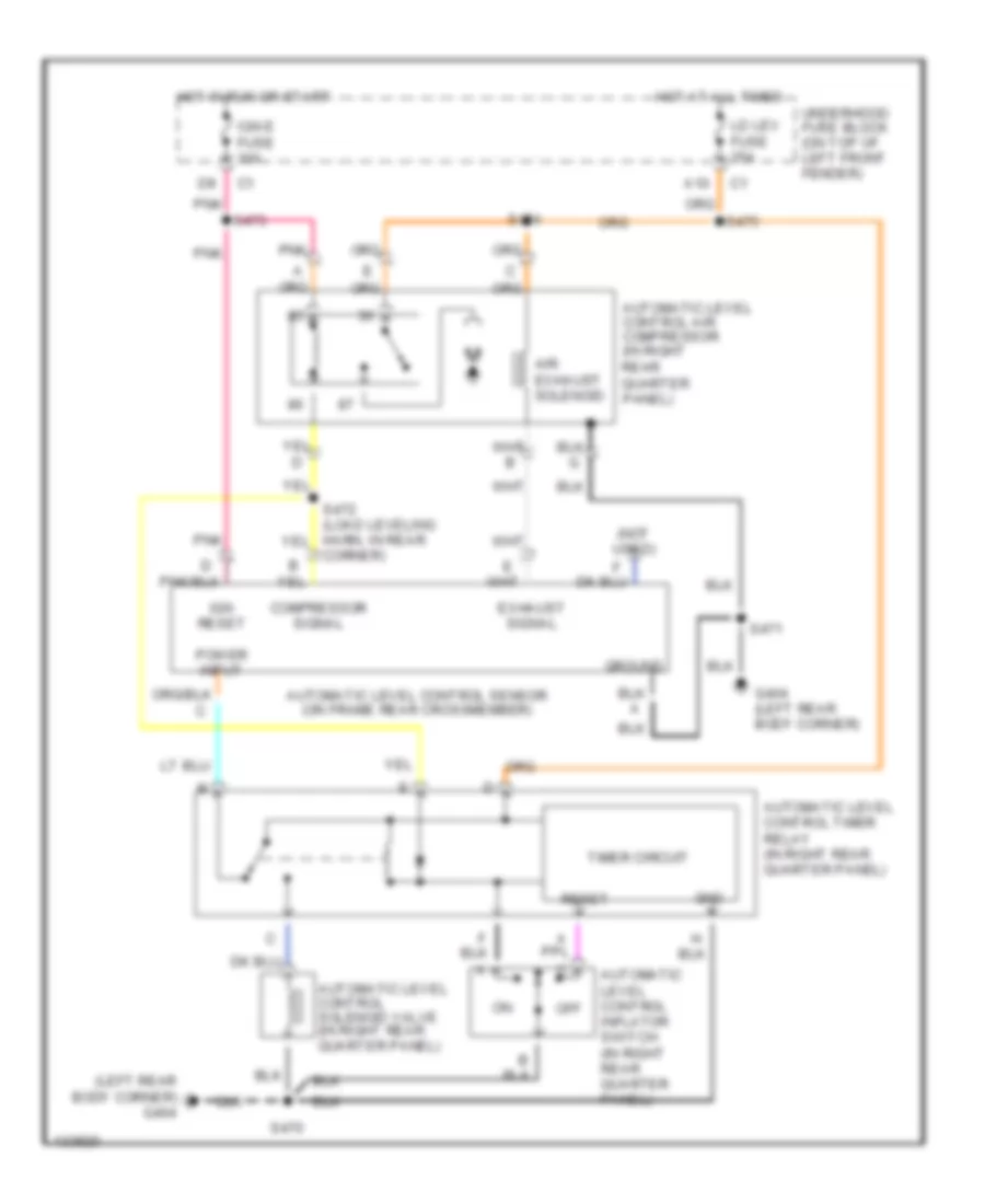 Electronic Suspension Wiring Diagram for GMC Envoy 2000