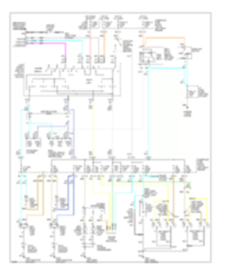 Exterior Lamps Wiring Diagram for GMC Envoy 2000
