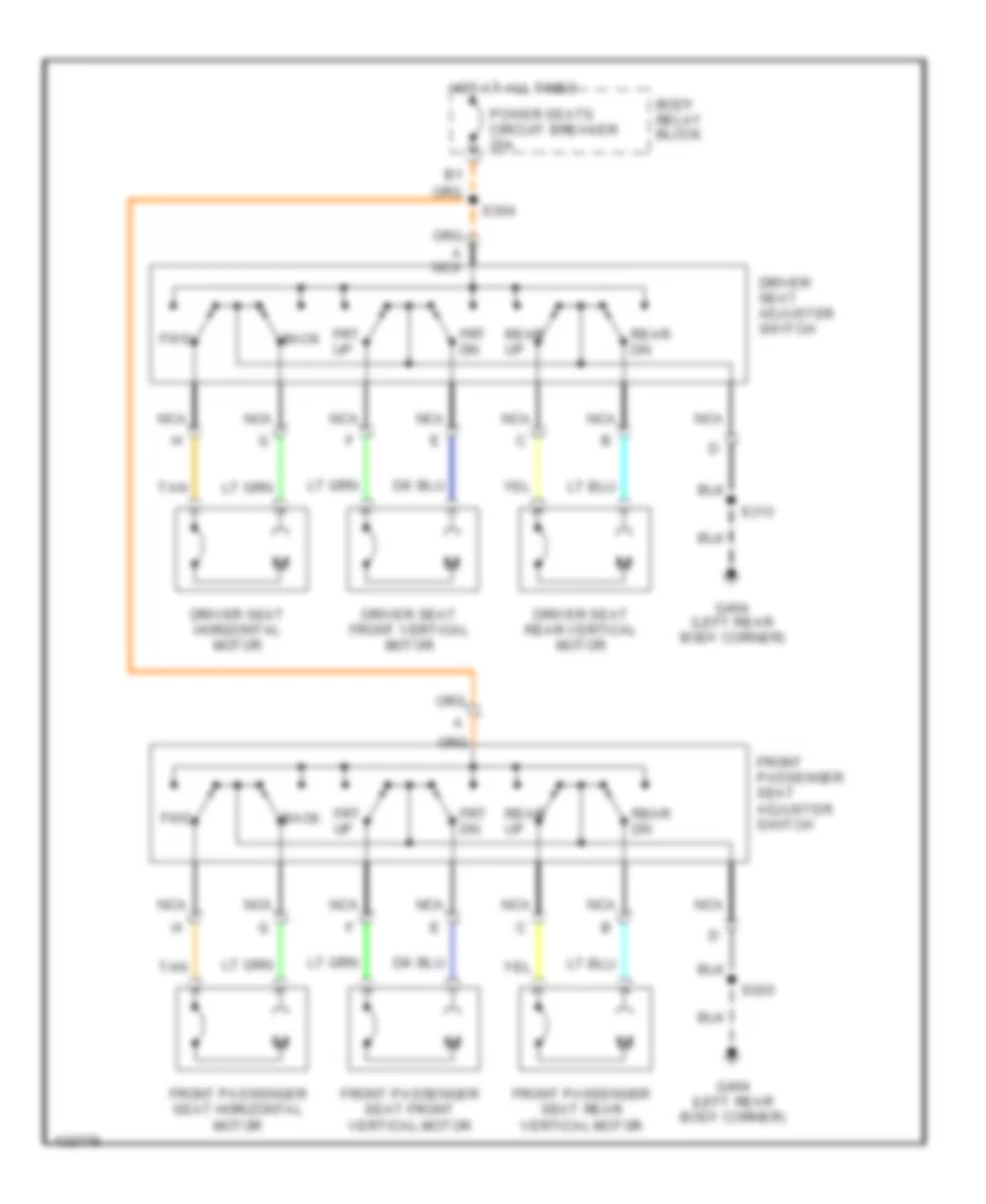 6 Way Power Seat Wiring Diagram for GMC Envoy 2000