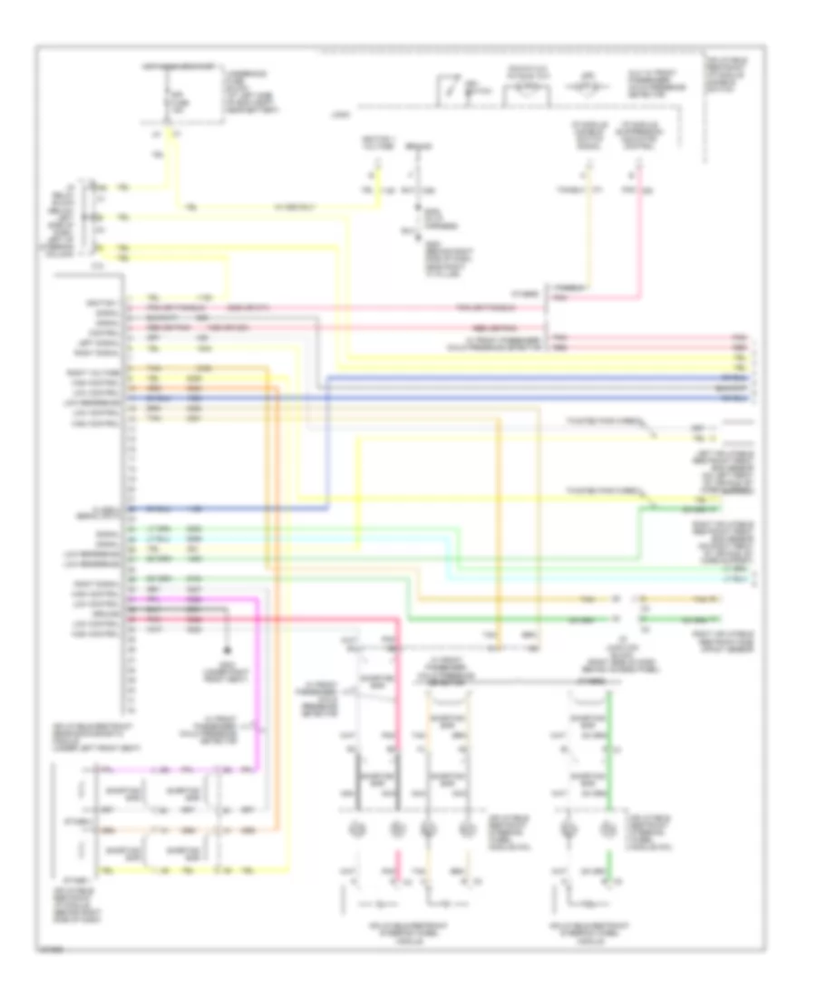 Supplemental Restraints Wiring Diagram 1 of 2 for GMC Sierra 2006 3500