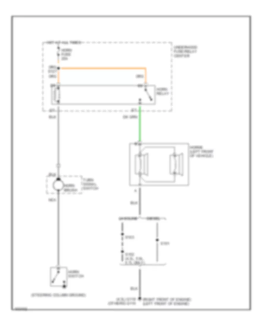 Horn Wiring Diagram for GMC Savana G1998 2500