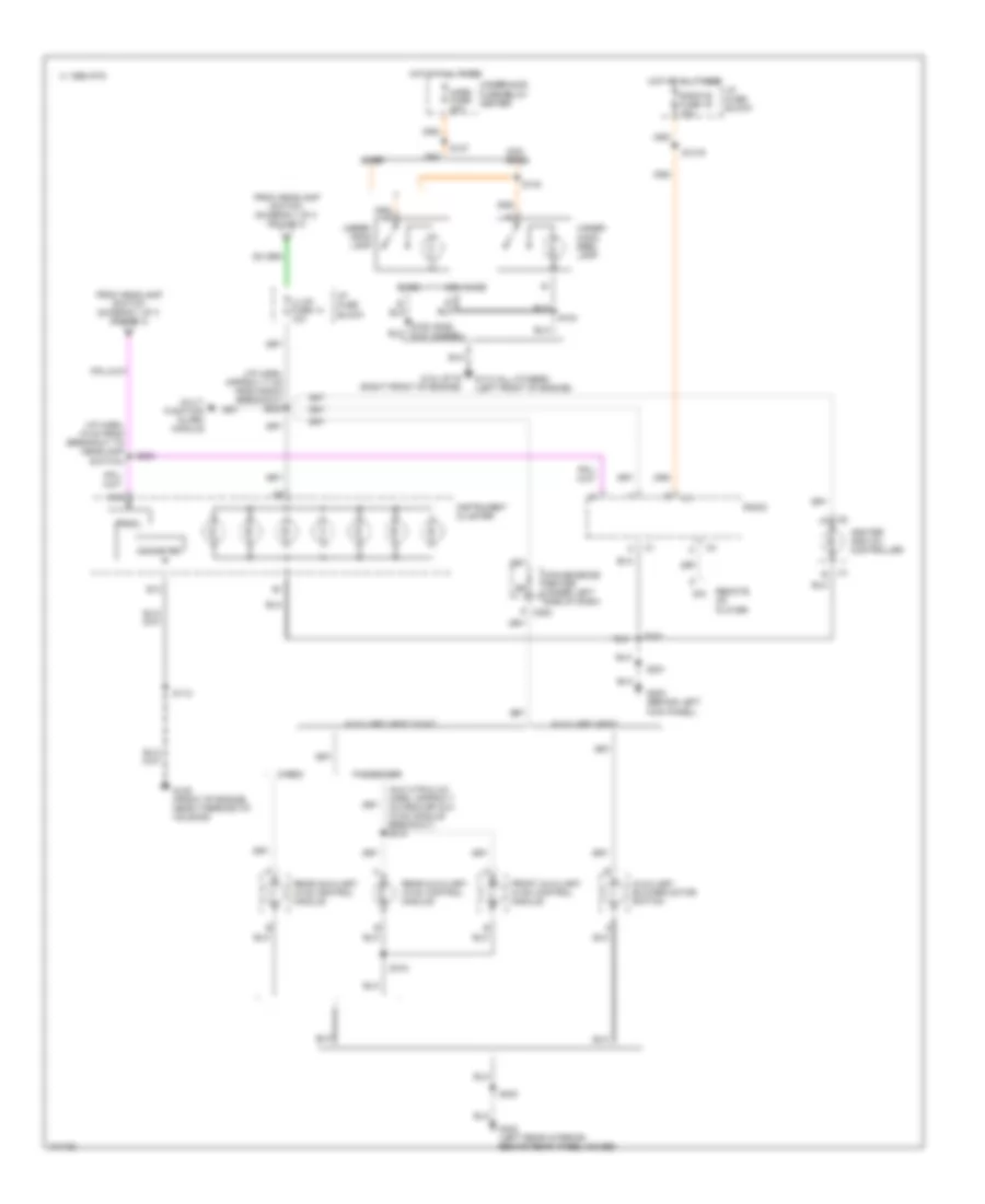 Interior Light Wiring Diagram (3 of 3) for GMC Savana G2500 1998