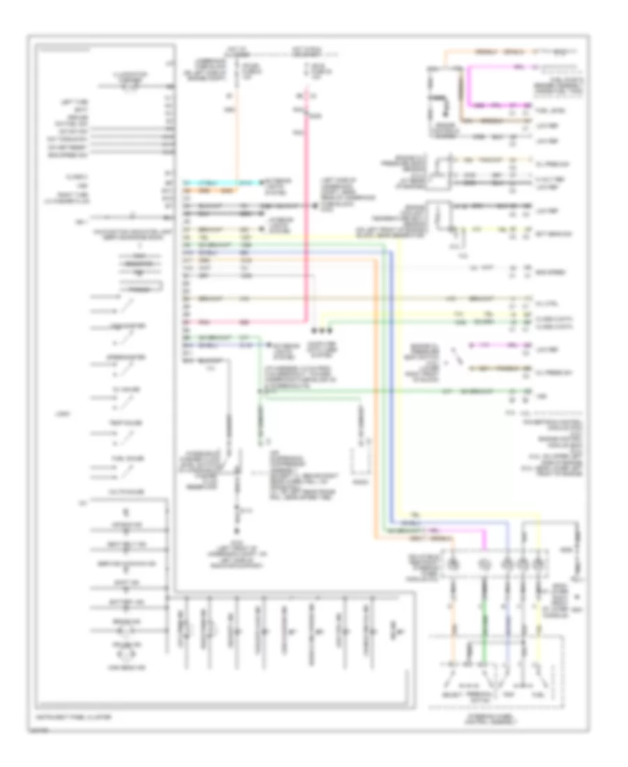 Instrument Cluster Wiring Diagram for GMC Envoy XL 2005