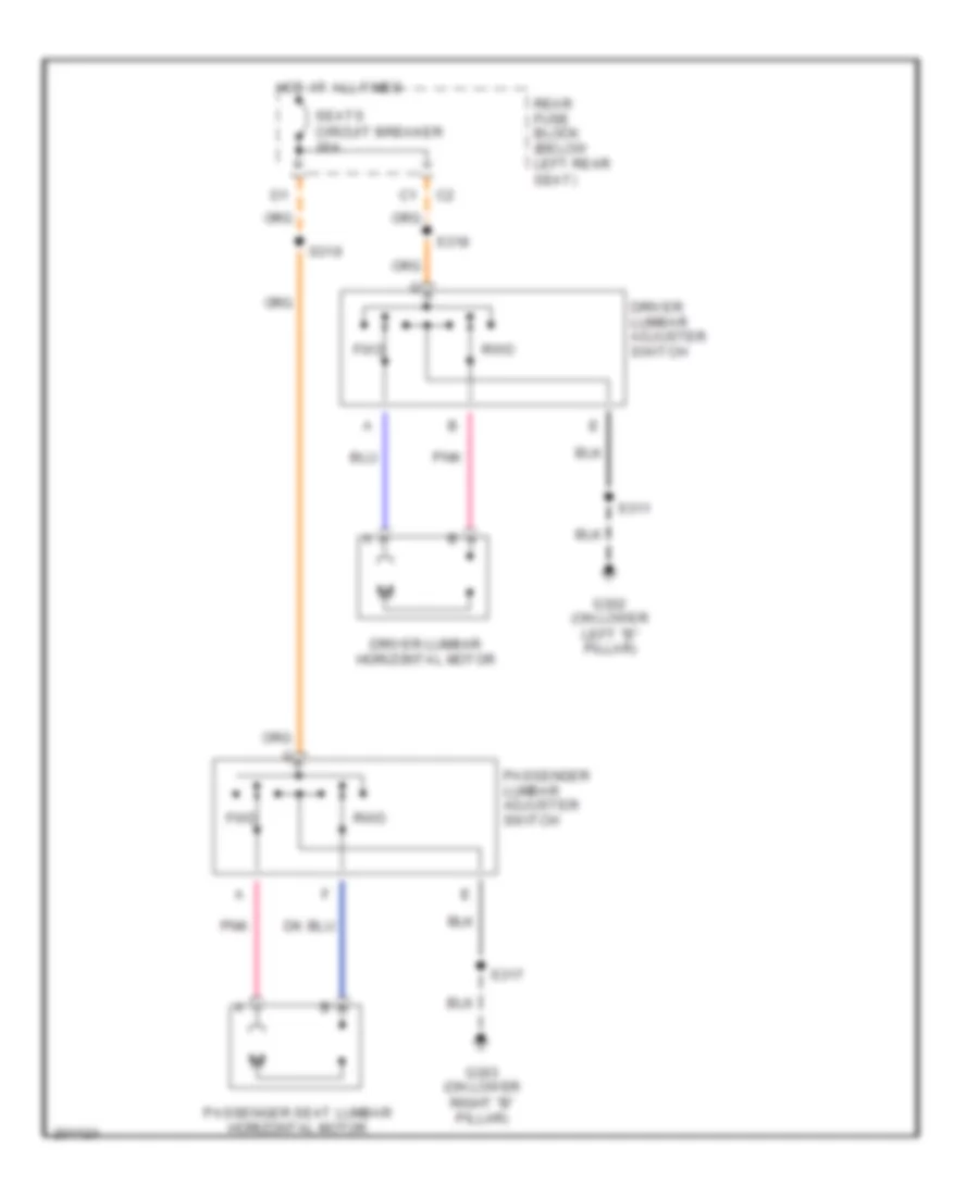 Lumbar Wiring Diagram for GMC Envoy XL 2005