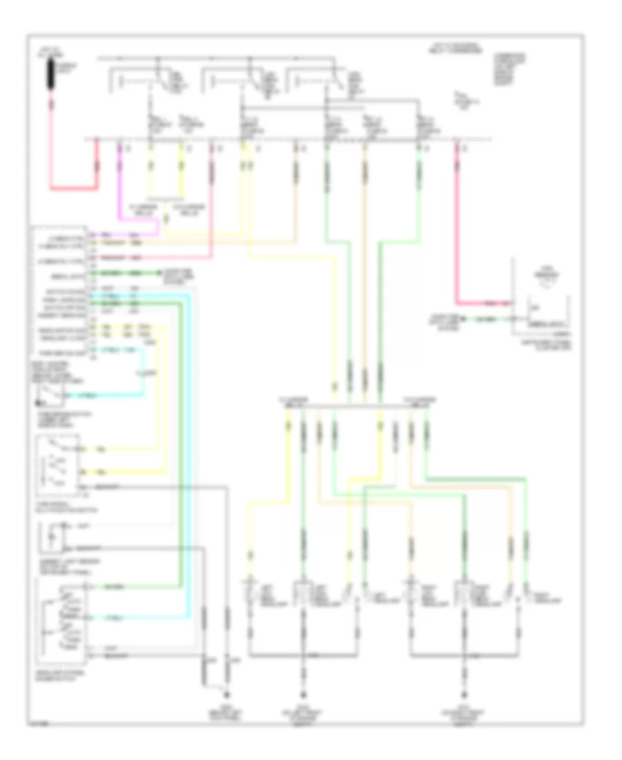 Headlights Wiring Diagram for GMC Cutaway G2012 3500