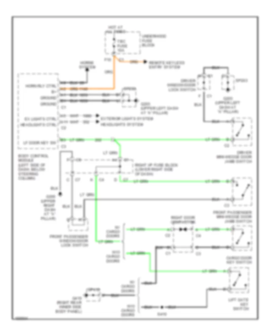 Forced Entry Wiring Diagram for GMC Yukon XL C2002 1500