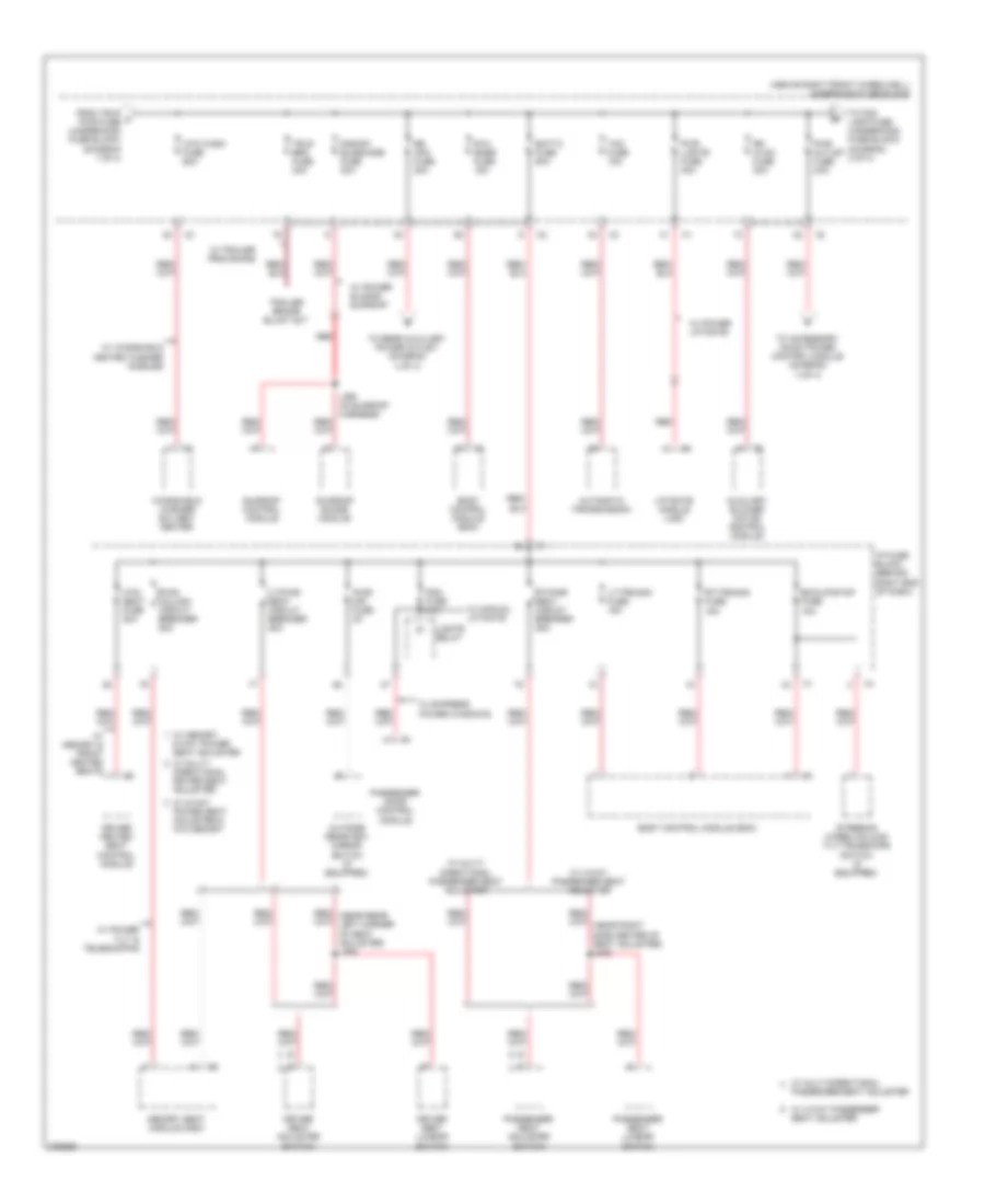 Power Distribution Wiring Diagram (2 of 4) for GMC Acadia SLE 2008