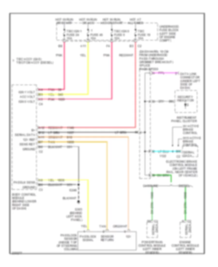 Anti theft Wiring Diagram for GMC Savana H2006 1500