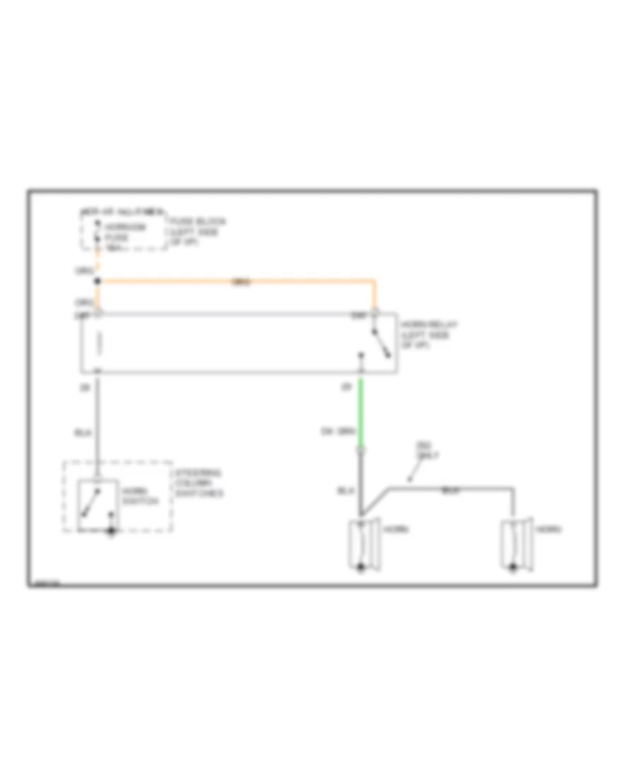 Horn Wiring Diagram for GMC Value Van P3500 1991