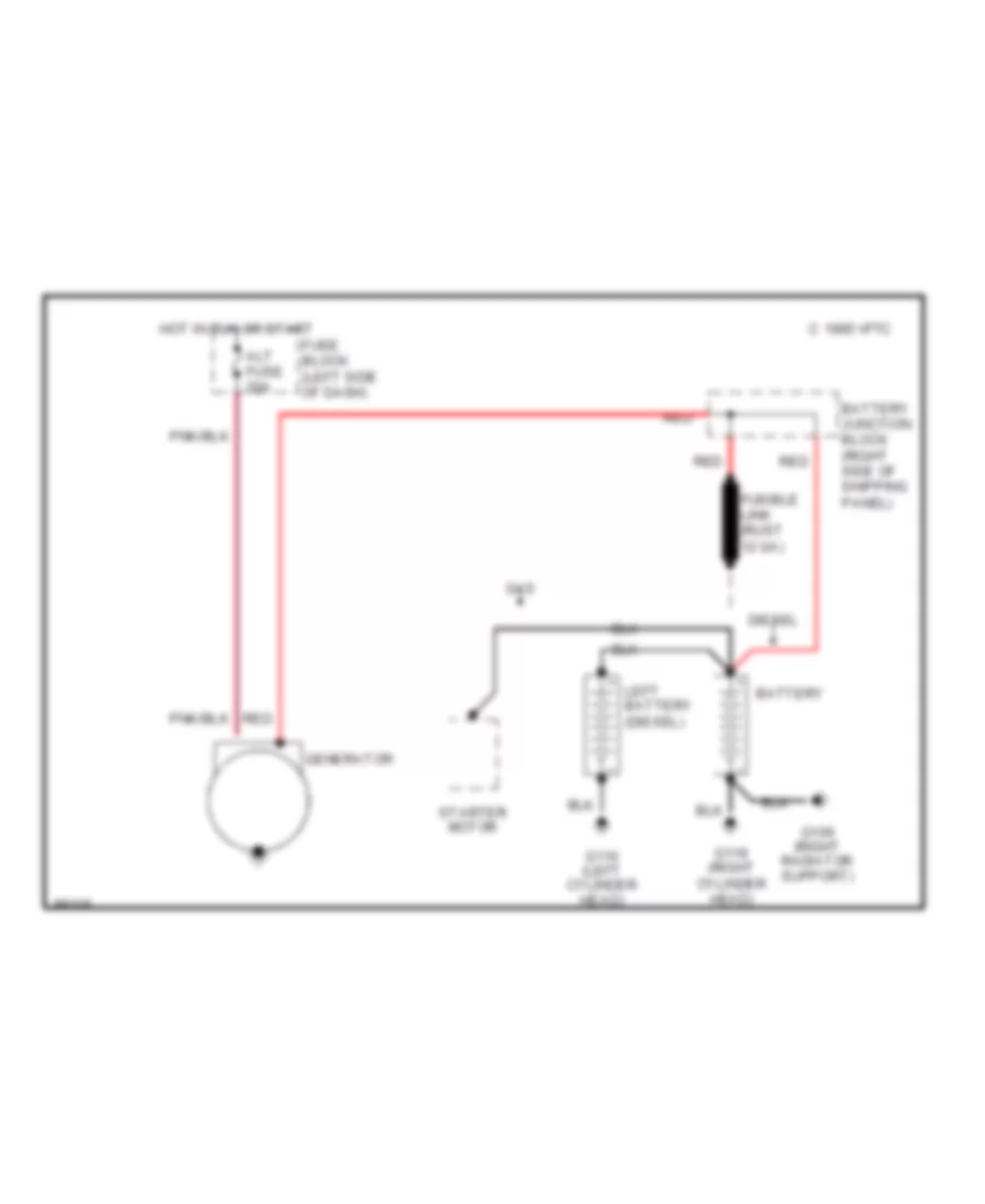 Charging Wiring Diagram for GMC Value Van P1991 3500