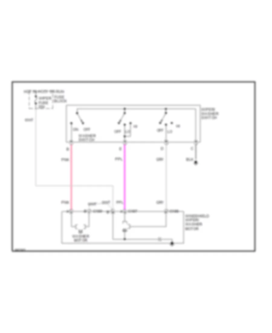 Wiper Washer Wiring Diagram for GMC Value Van P1991 3500
