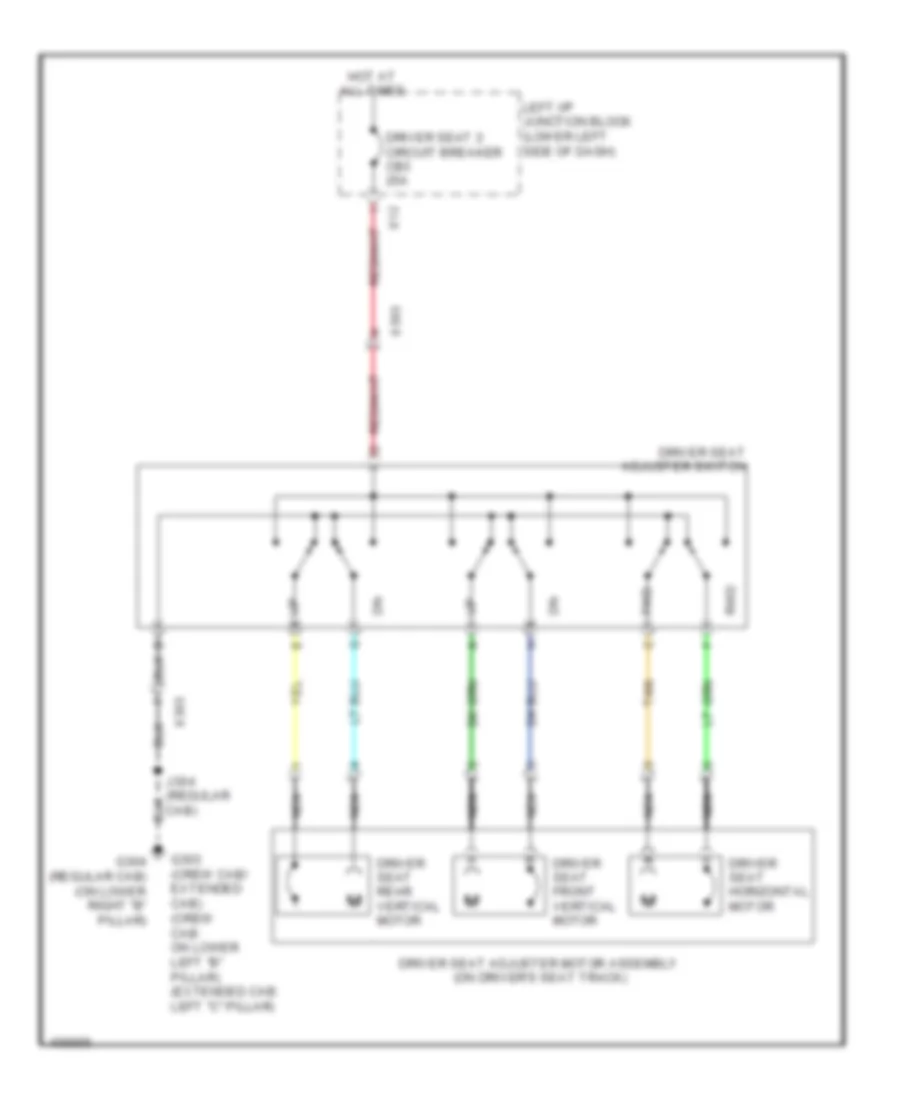 Driver Power Seat Wiring Diagram for GMC Sierra Denali 2013 1500