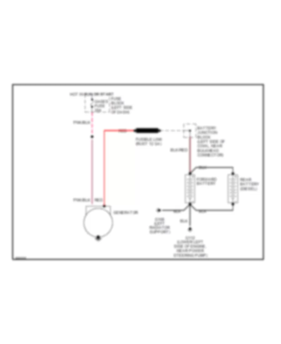 Charging Wiring Diagram for GMC Vandura G1991 1500