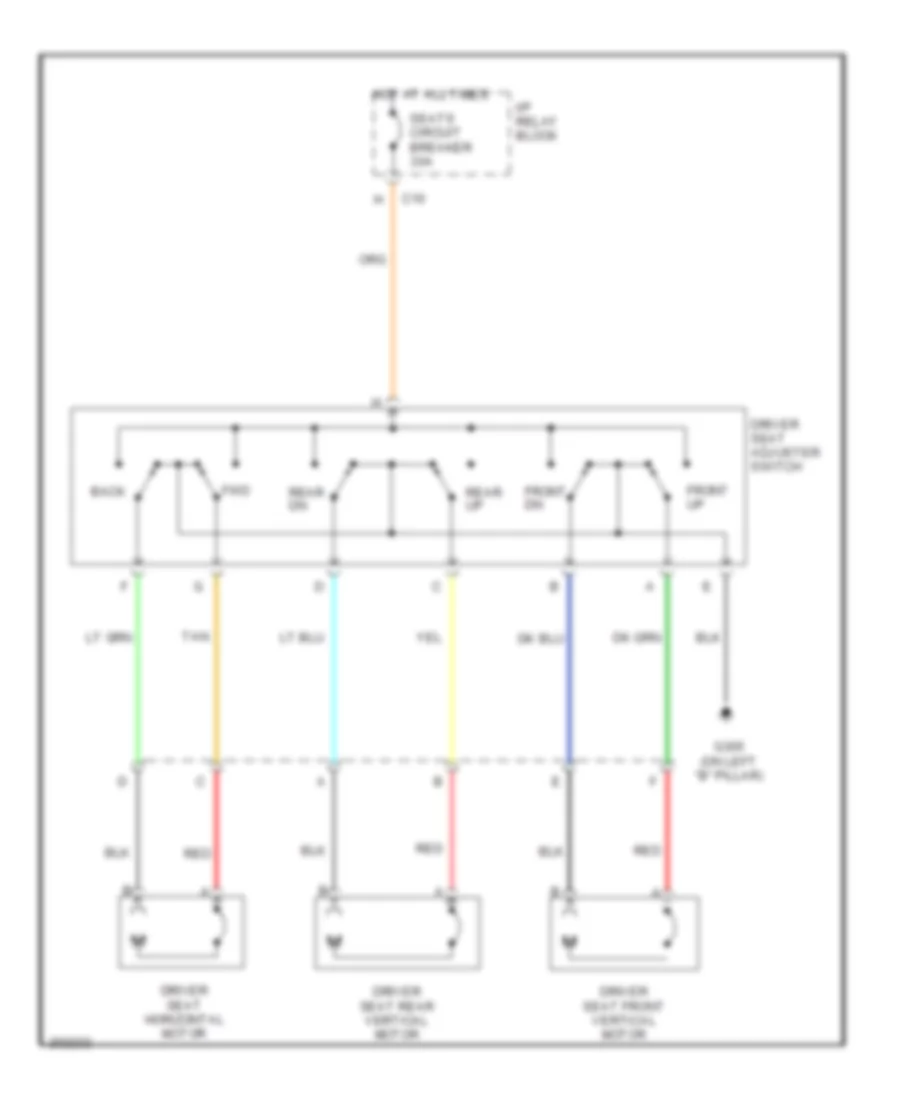 Driver Seat Wiring Diagram for GMC Yukon XL C2006 1500
