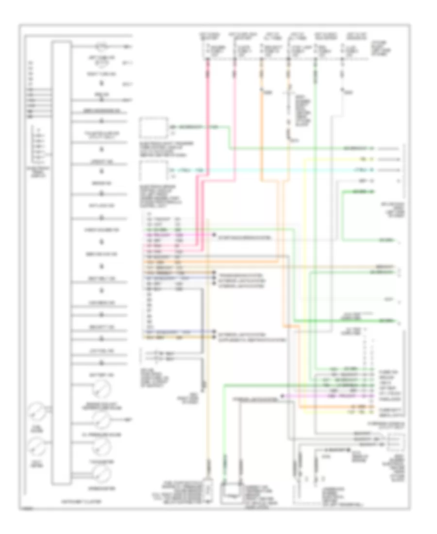 Instrument Cluster Wiring Diagram 1 of 2 for GMC Sonoma 1998