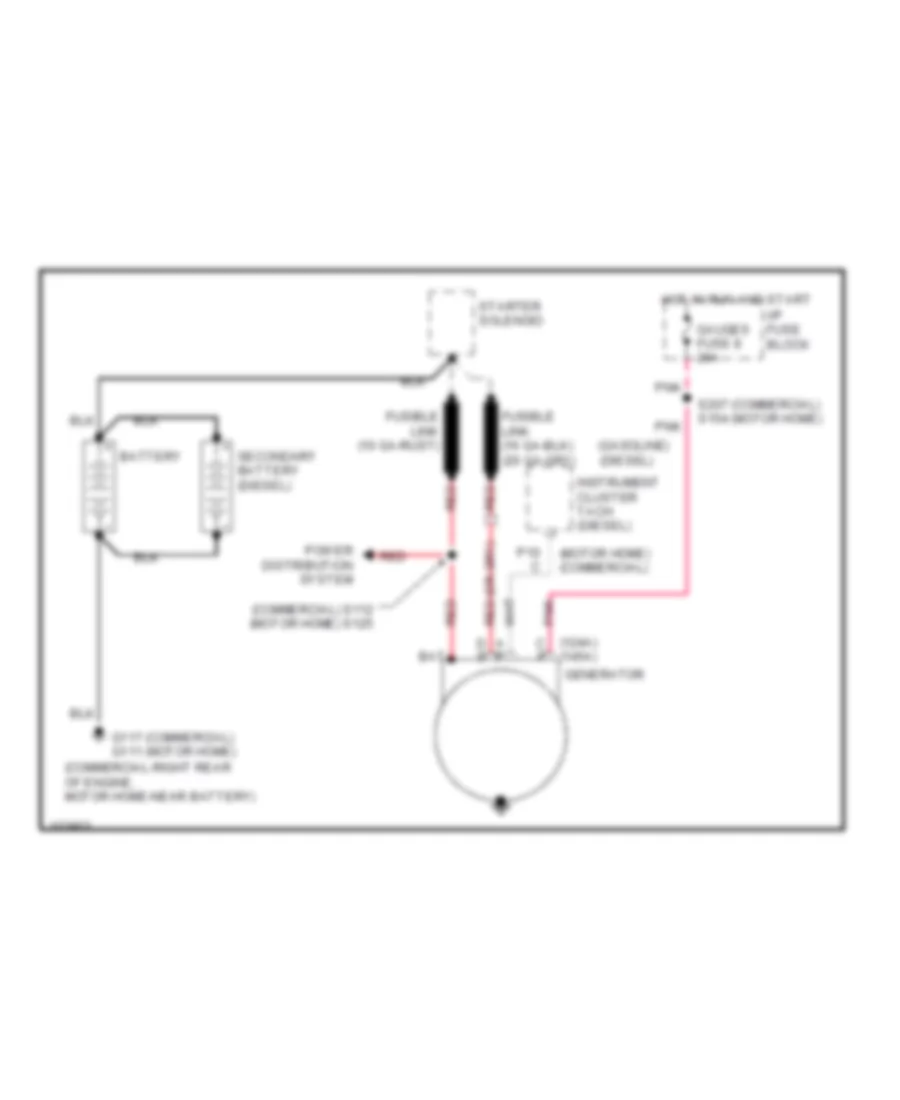Charging Wiring Diagram for GMC Forward Control P1998 3500