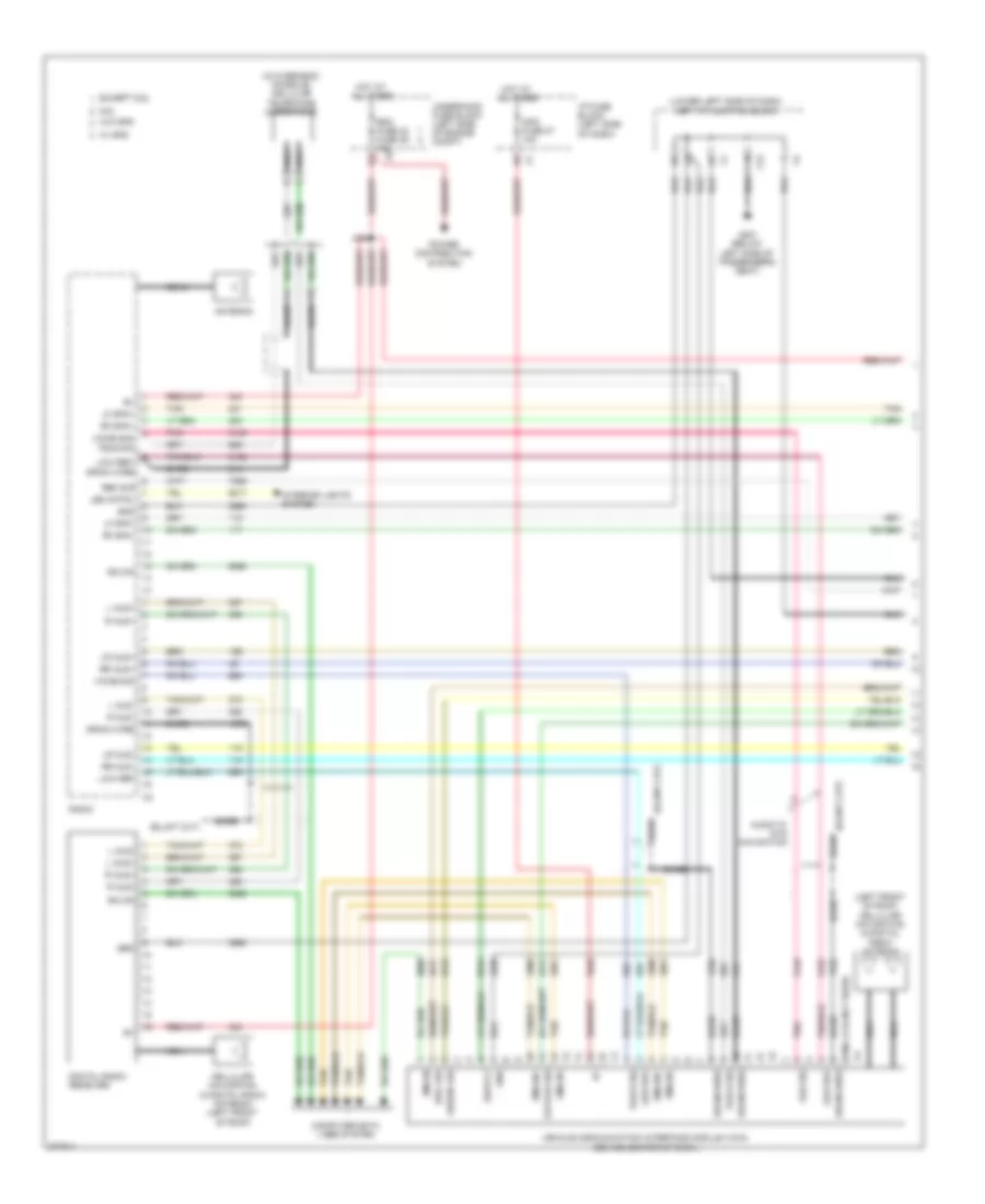 Navigation Wiring Diagram with Y91  without UQA 1 of 3 for GMC Cab  Chassis Sierra HD 2008 3500