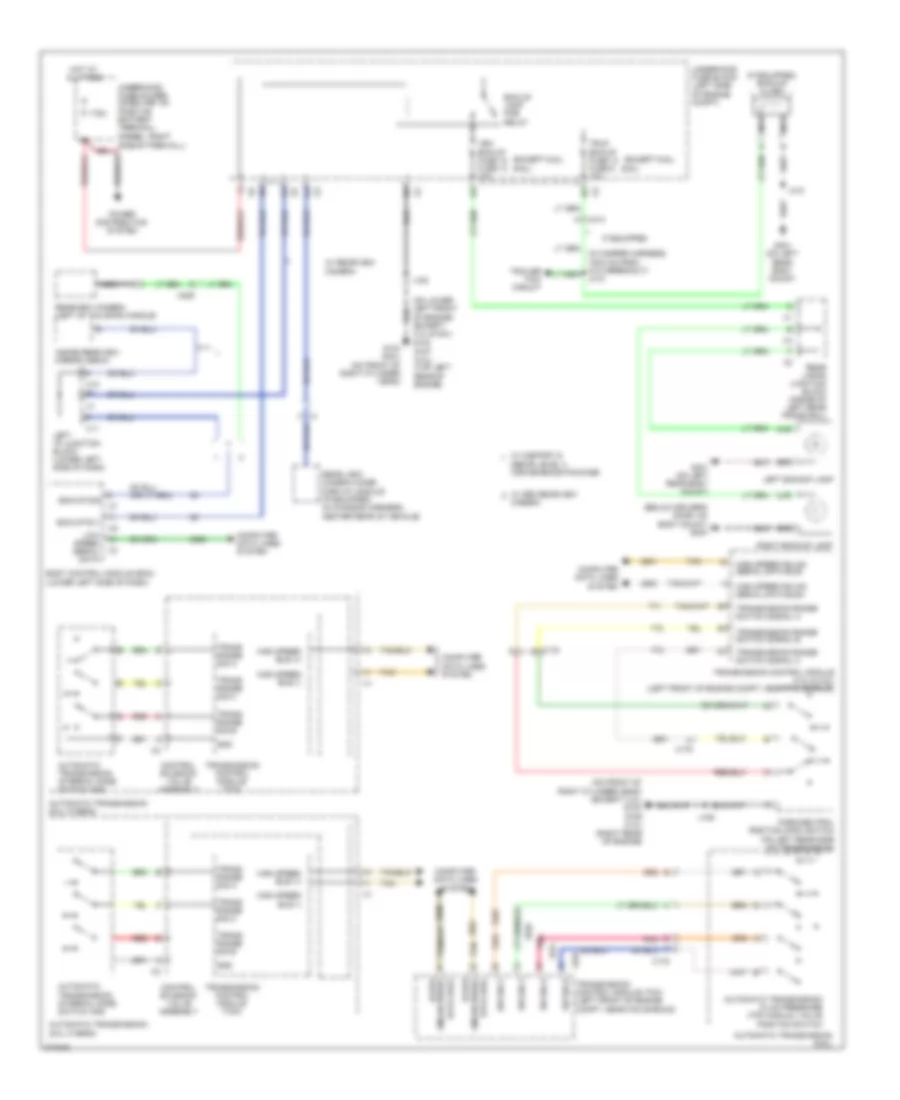 Backup Lamps Wiring Diagram for GMC Sierra 2012 1500