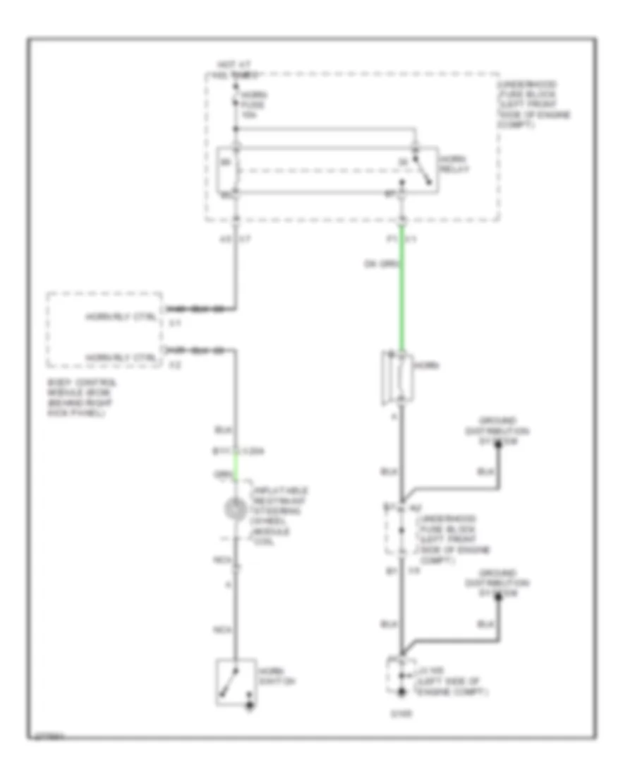 Horn Wiring Diagram for GMC Canyon 2008