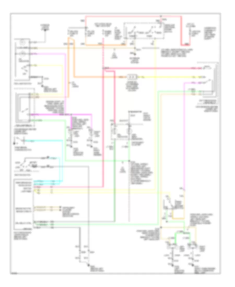 Headlight Wiring Diagram, with Sealed Beam Headlamps for GMC Suburban C2500 1998