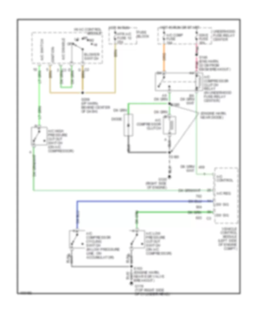 5 0L VIN M Compressor Wiring Diagram for GMC Pickup C1998 2500