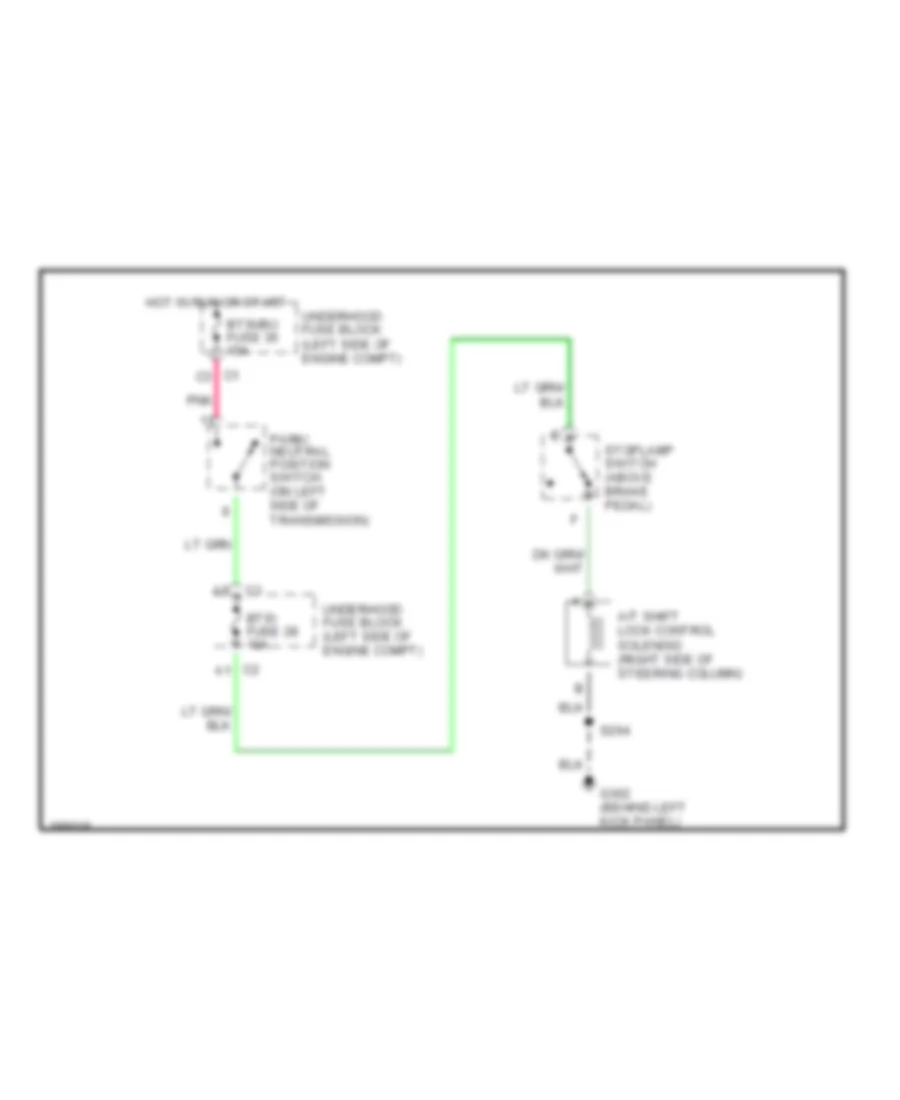 Shift Interlock Wiring Diagram for GMC Savana G1500 2005