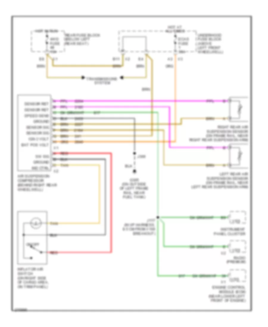 Electronic Suspension Wiring Diagram for GMC Envoy 2008