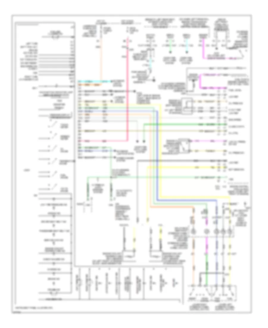 Instrument Cluster Wiring Diagram for GMC Envoy 2008