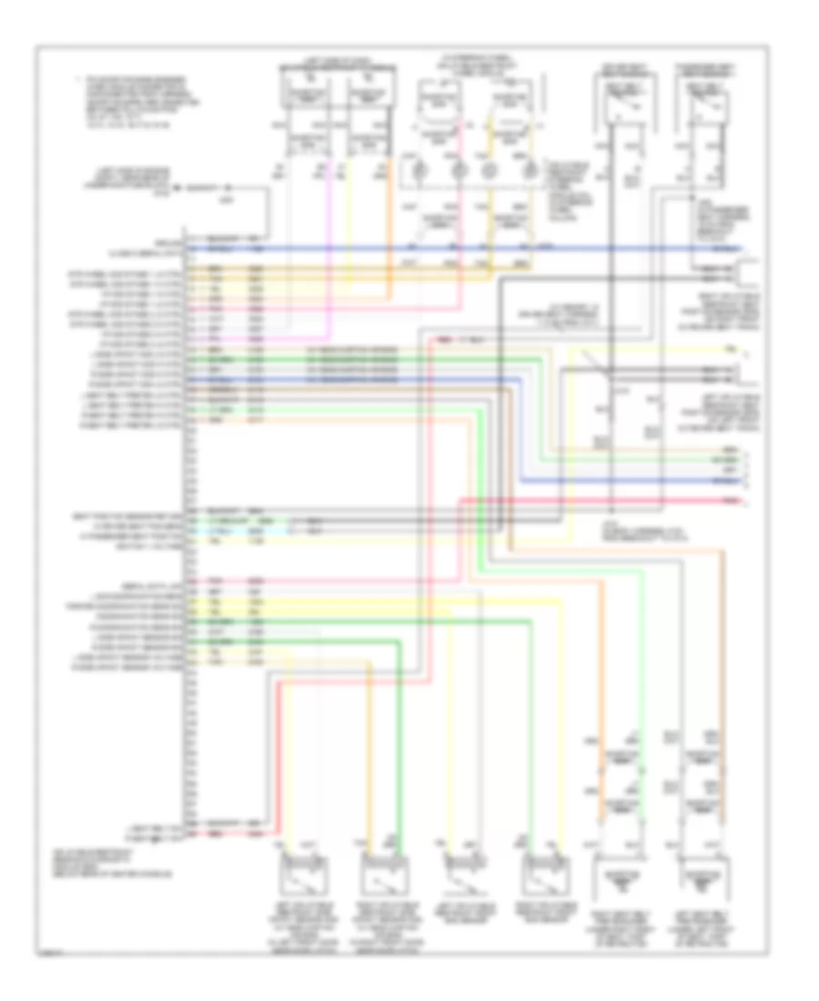 Supplemental Restraints Wiring Diagram 1 of 2 for GMC Envoy 2008