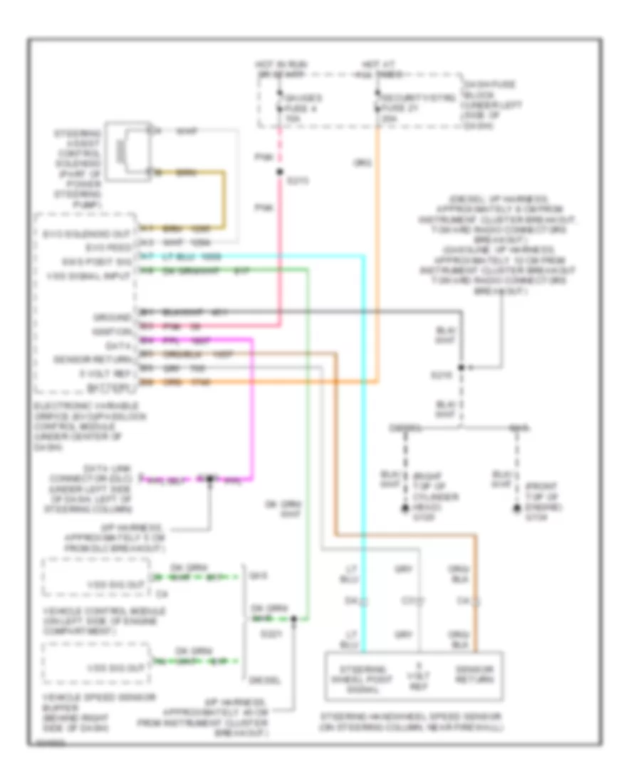 Electronic Power Steering Wiring Diagram for GMC Suburban K1500 1998