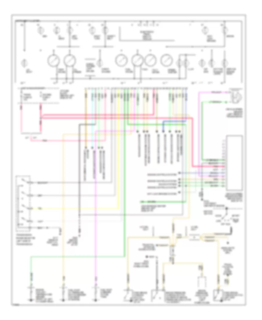 Instrument Cluster Wiring Diagram, Gasoline for GMC Cab  Chassis C3500 1995