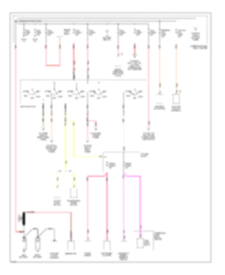 Power Distribution Wiring Diagram Diesel 1 of 6 for GMC Cab  Chassis C1995 3500