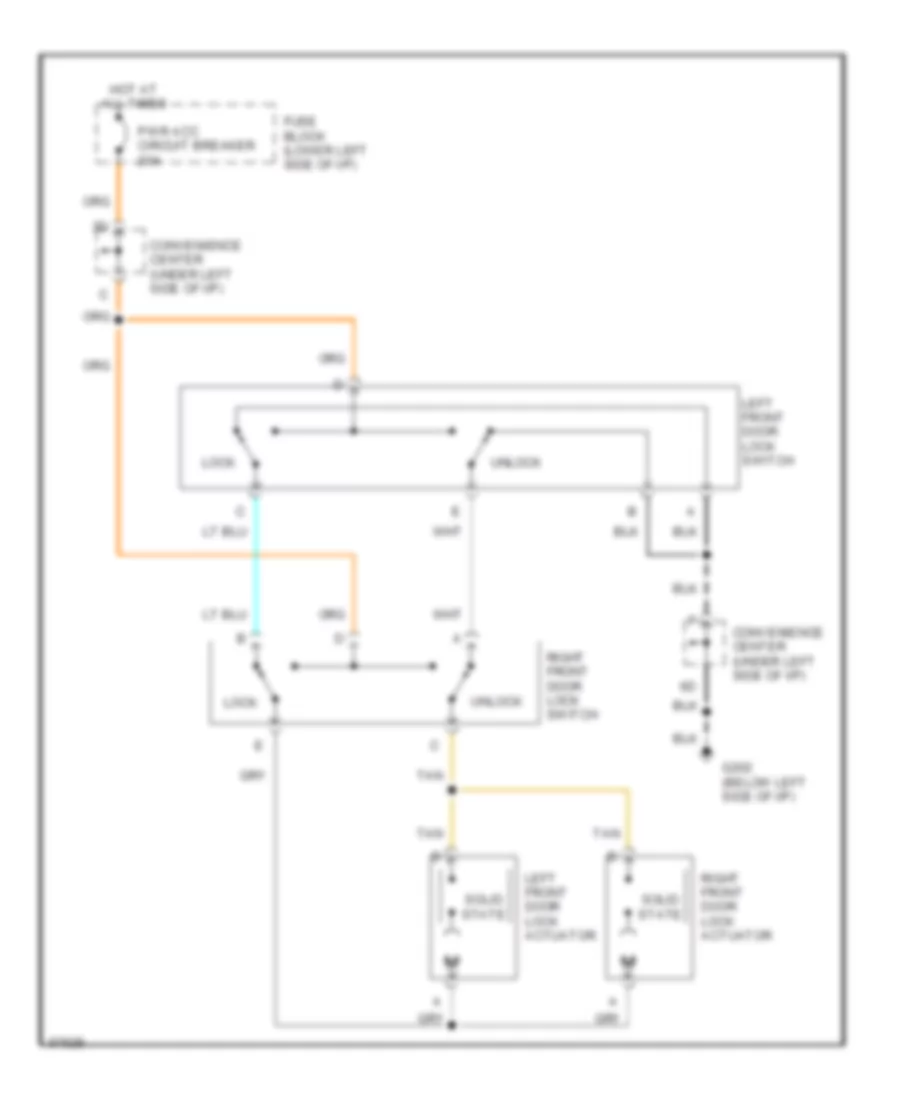 Door Lock Wiring Diagram 2 Door for GMC Cab  Chassis C1995 3500