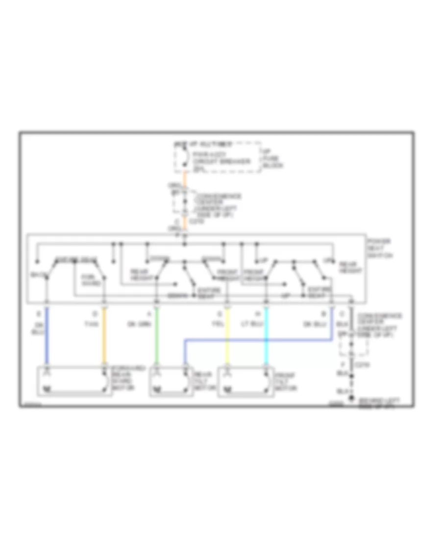 6 Way Power Seat Wiring Diagram for GMC Cab  Chassis C1995 3500