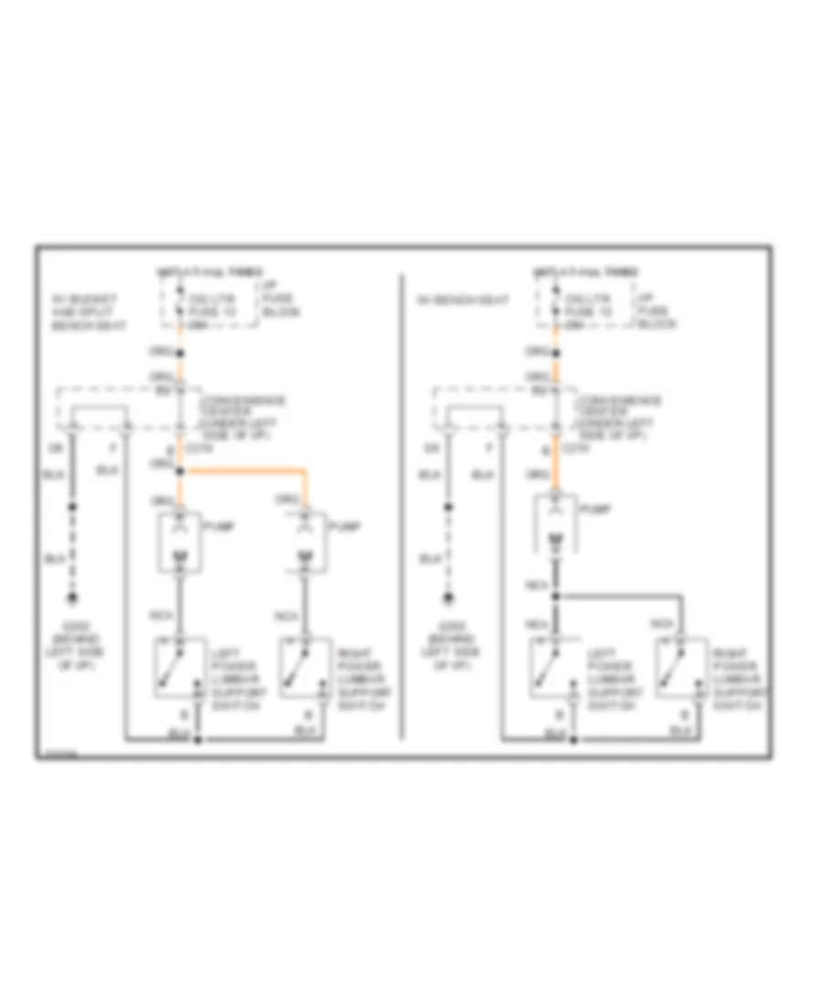 Lumbar Wiring Diagram for GMC Cab  Chassis C3500 1995