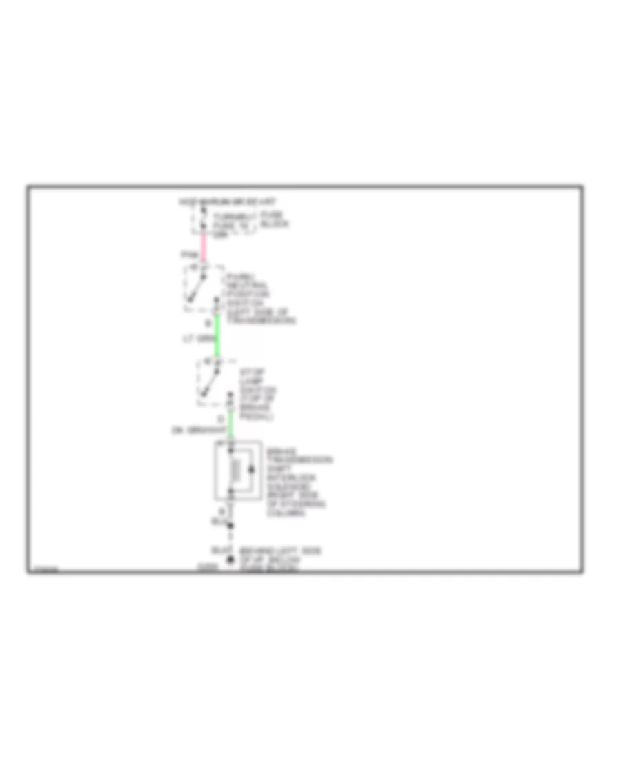 Shift Interlock Wiring Diagram for GMC Cab  Chassis C1995 3500