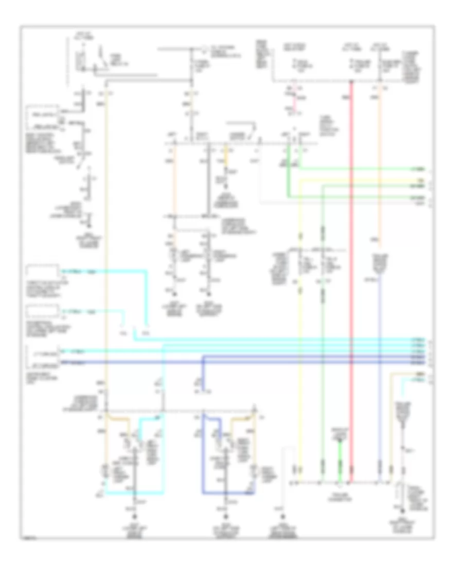 Exterior Lamps Wiring Diagram 1 of 2 for GMC Envoy 2003