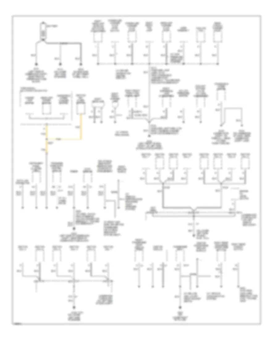 Ground Distribution Wiring Diagram 1 of 4 for GMC Envoy 2003