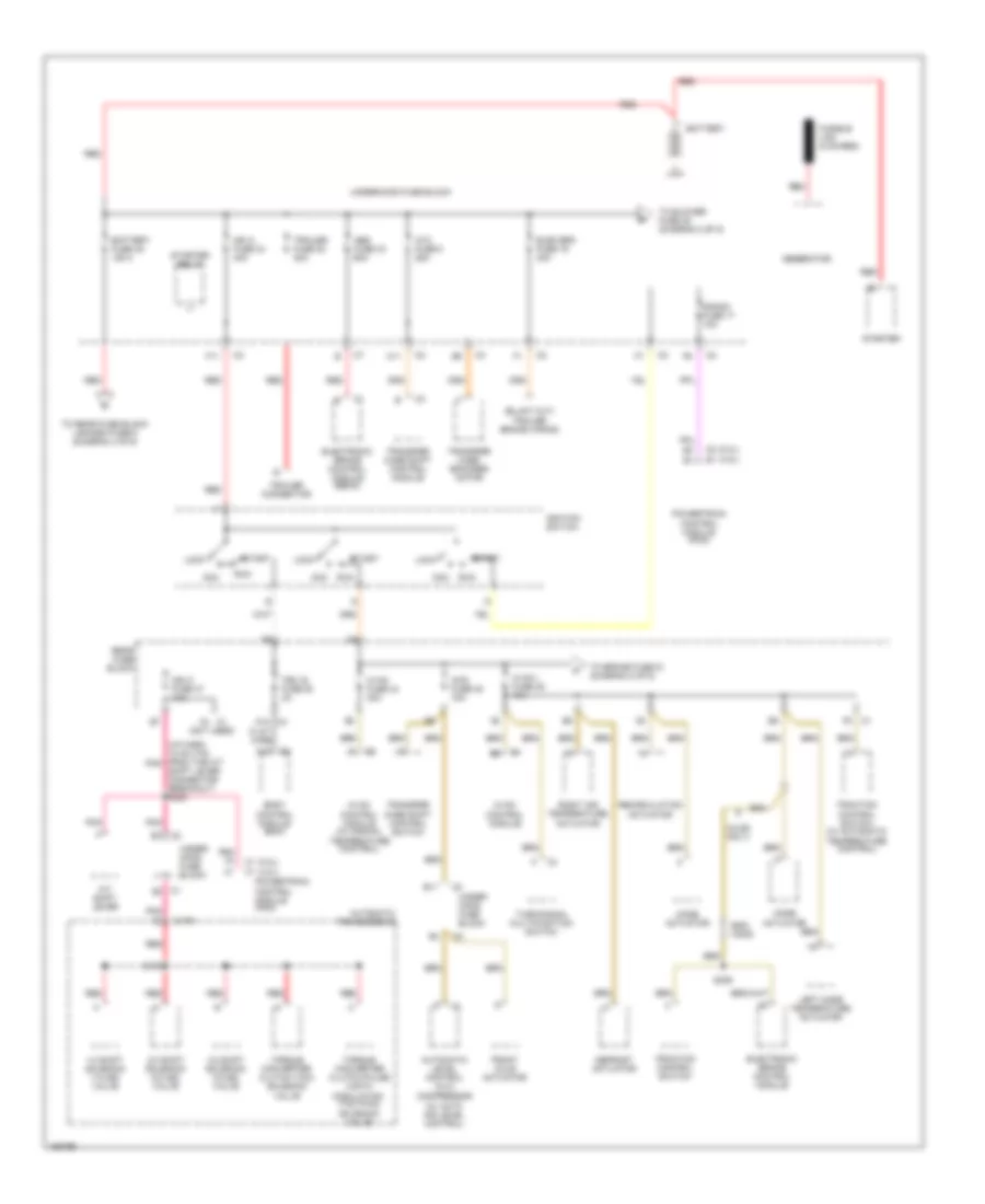 Power Distribution Wiring Diagram 1 of 6 for GMC Envoy 2003
