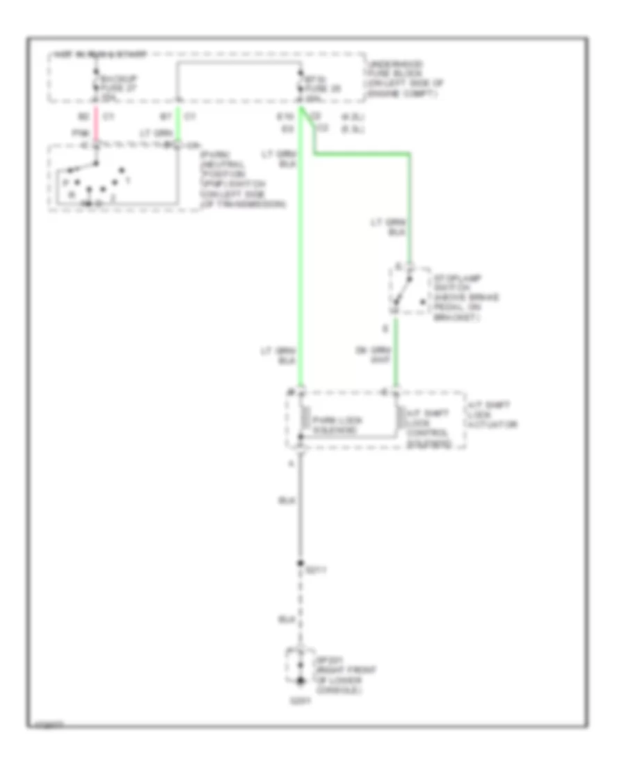 Shift Interlock Wiring Diagram for GMC Envoy 2003