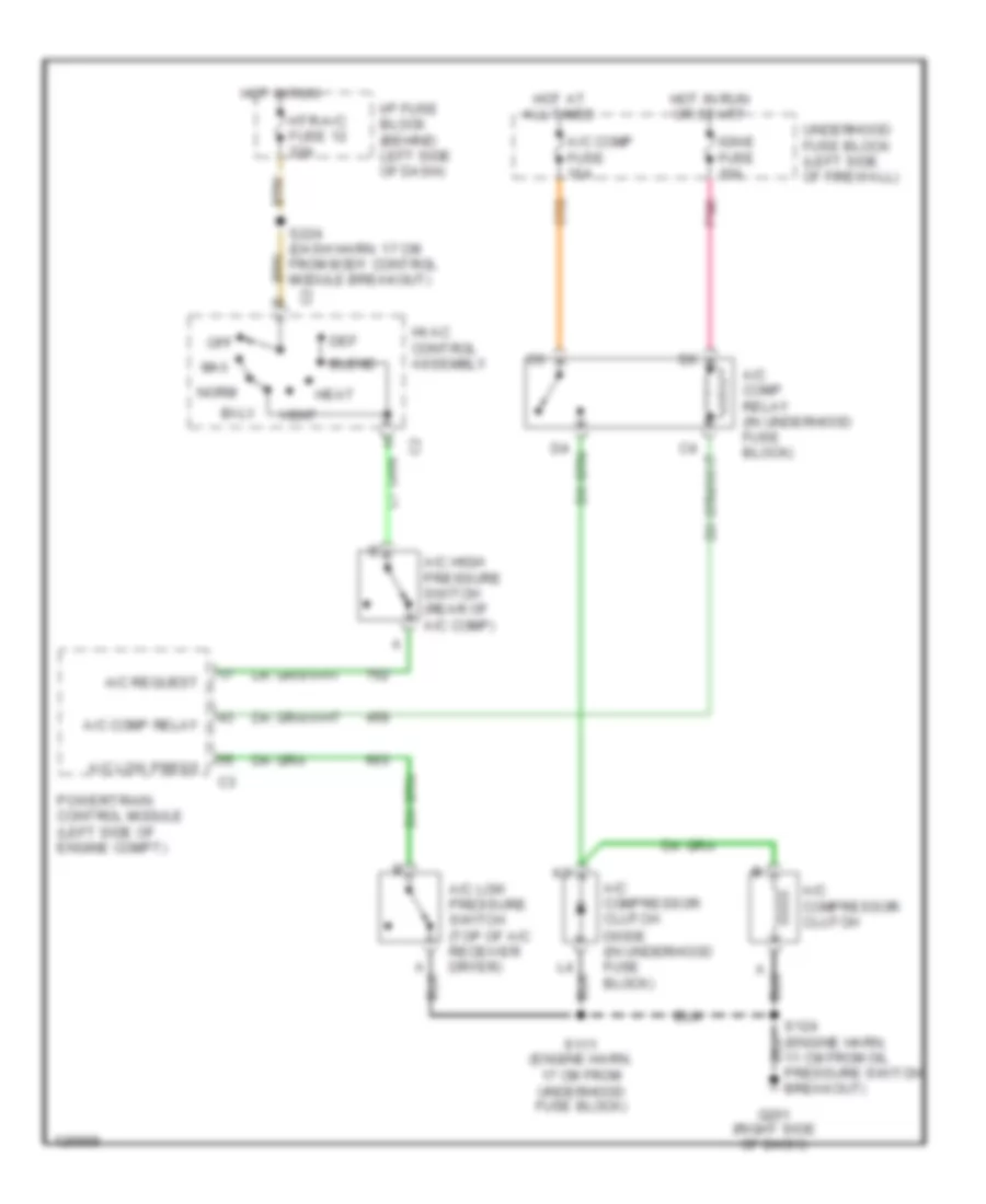 Compressor Wiring Diagram for GMC Safari 2000