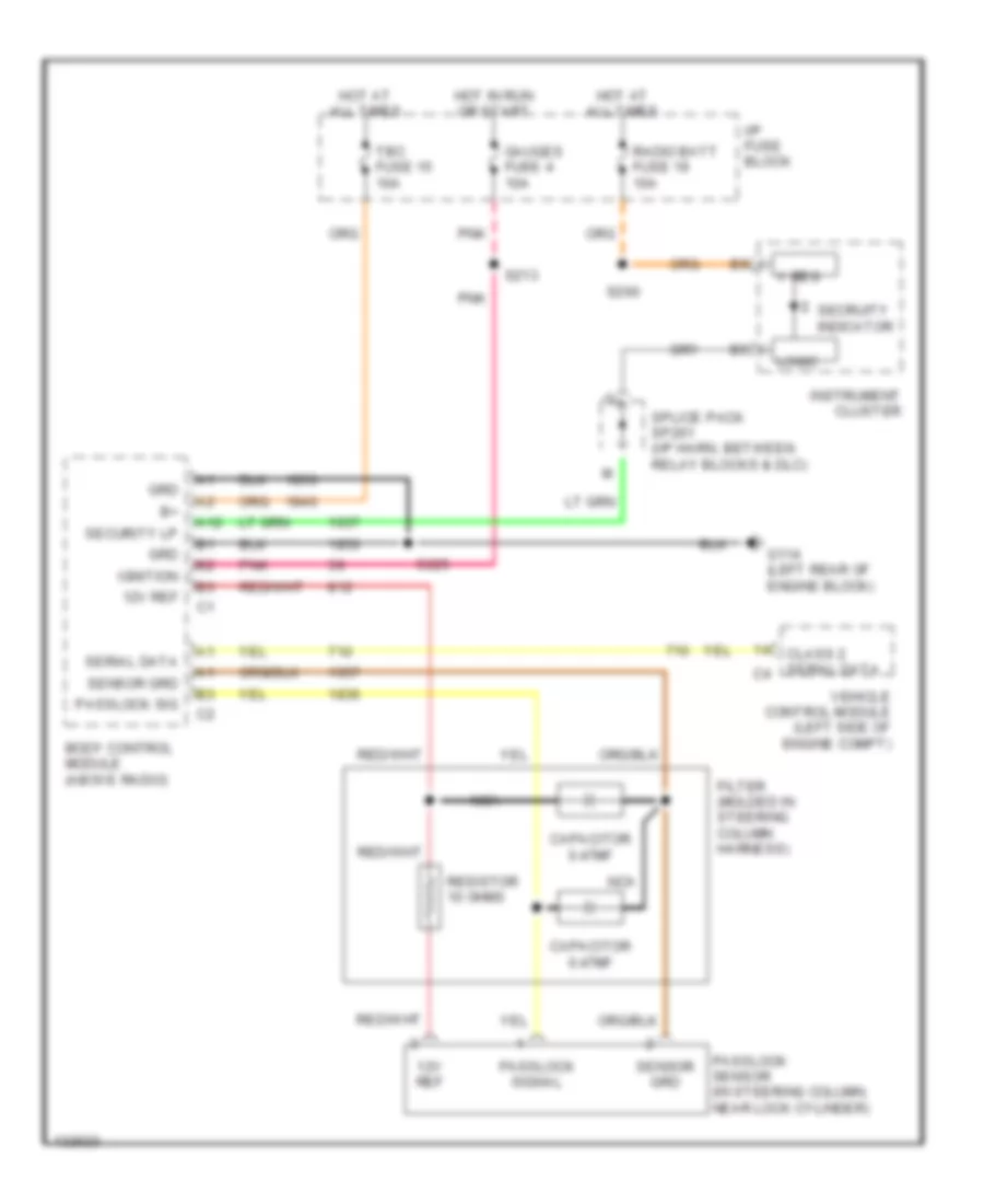 Anti theft Wiring Diagram for GMC Safari 2000