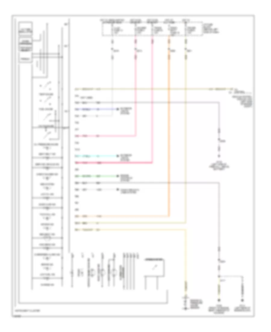 Instrument Cluster Wiring Diagram for GMC Safari 2000