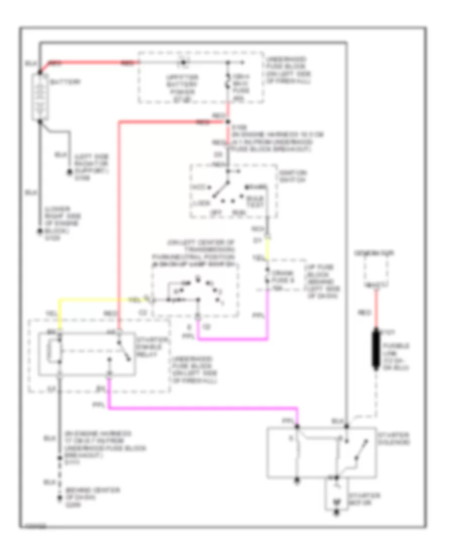 Starting Wiring Diagram for GMC Safari 2000