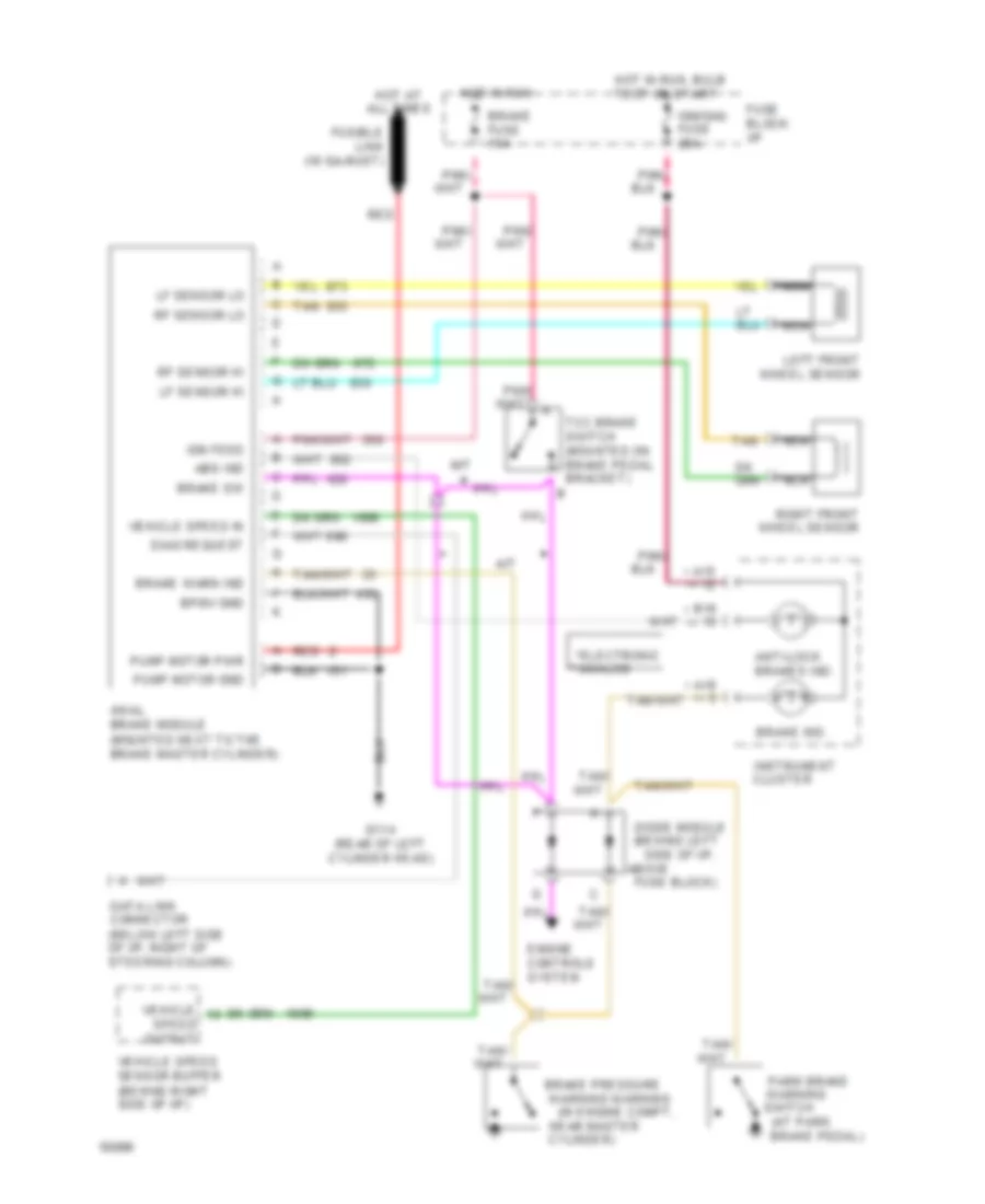 All Wheel ABS Wiring Diagram without DRL for GMC Jimmy 1994
