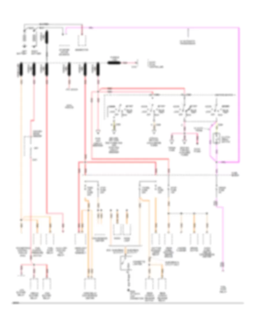 Power Distribution Wiring Diagram Diesel 1 of 4 for GMC Pickup C1994 1500