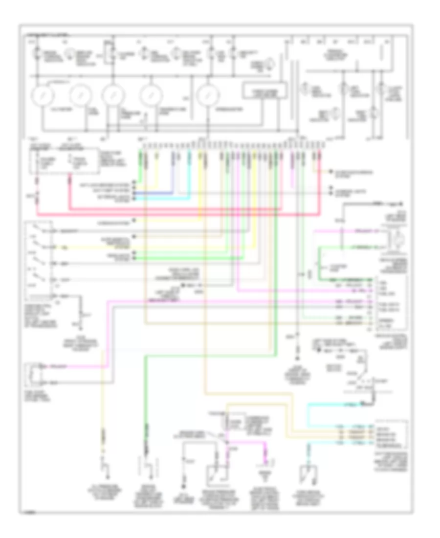 Instrument Cluster Wiring Diagram for GMC Safari 1998