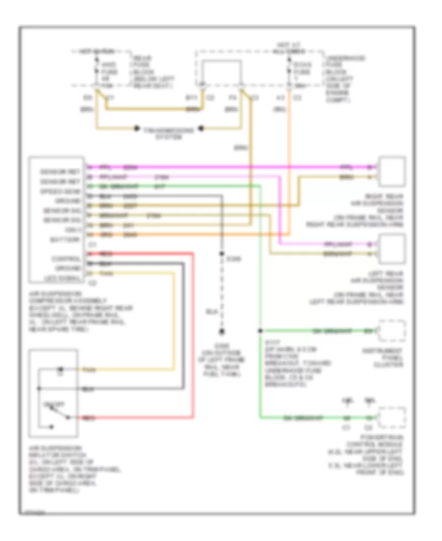 Electronic Suspension Wiring Diagram for GMC Envoy XL 2003