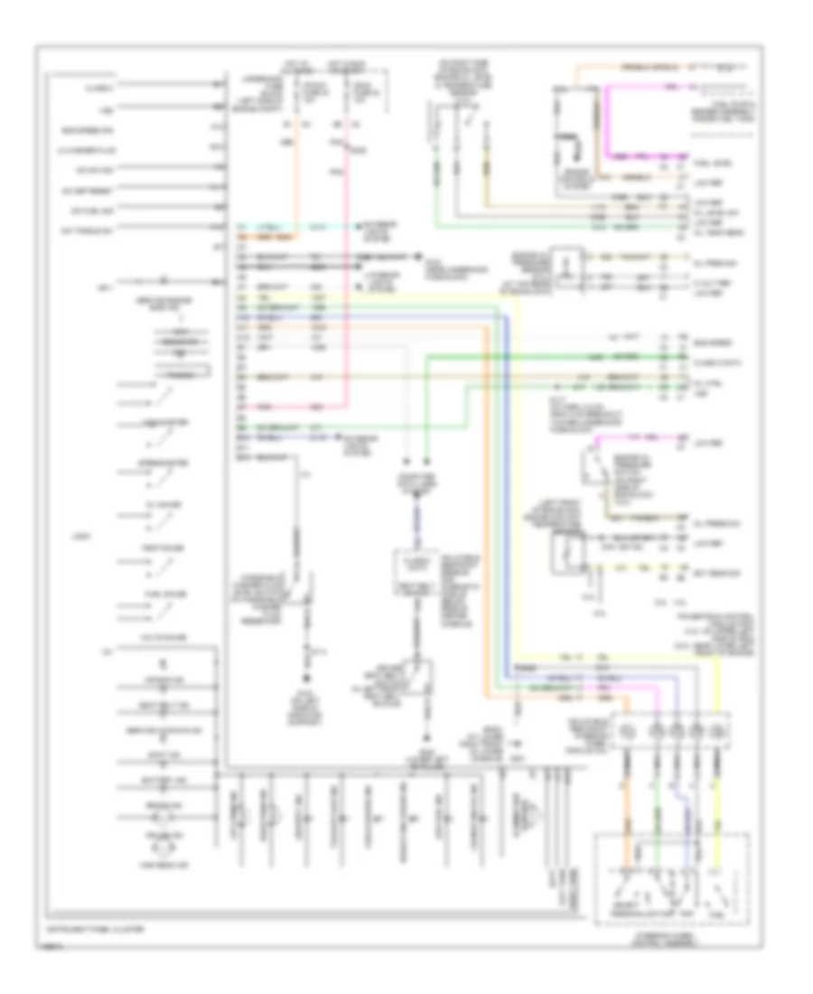 Instrument Cluster Wiring Diagram for GMC Envoy XL 2003